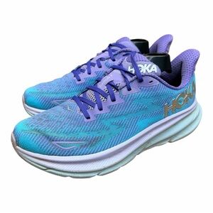 Hoka one Women's size 9.5 Z5366 Lilac/Blue Clifton 9 Running Athletic Shoes